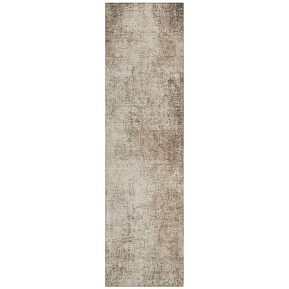 Machine Washable Indoor/Outdoor Chantille Taupe 2'3" x 7'6" Runner Rug