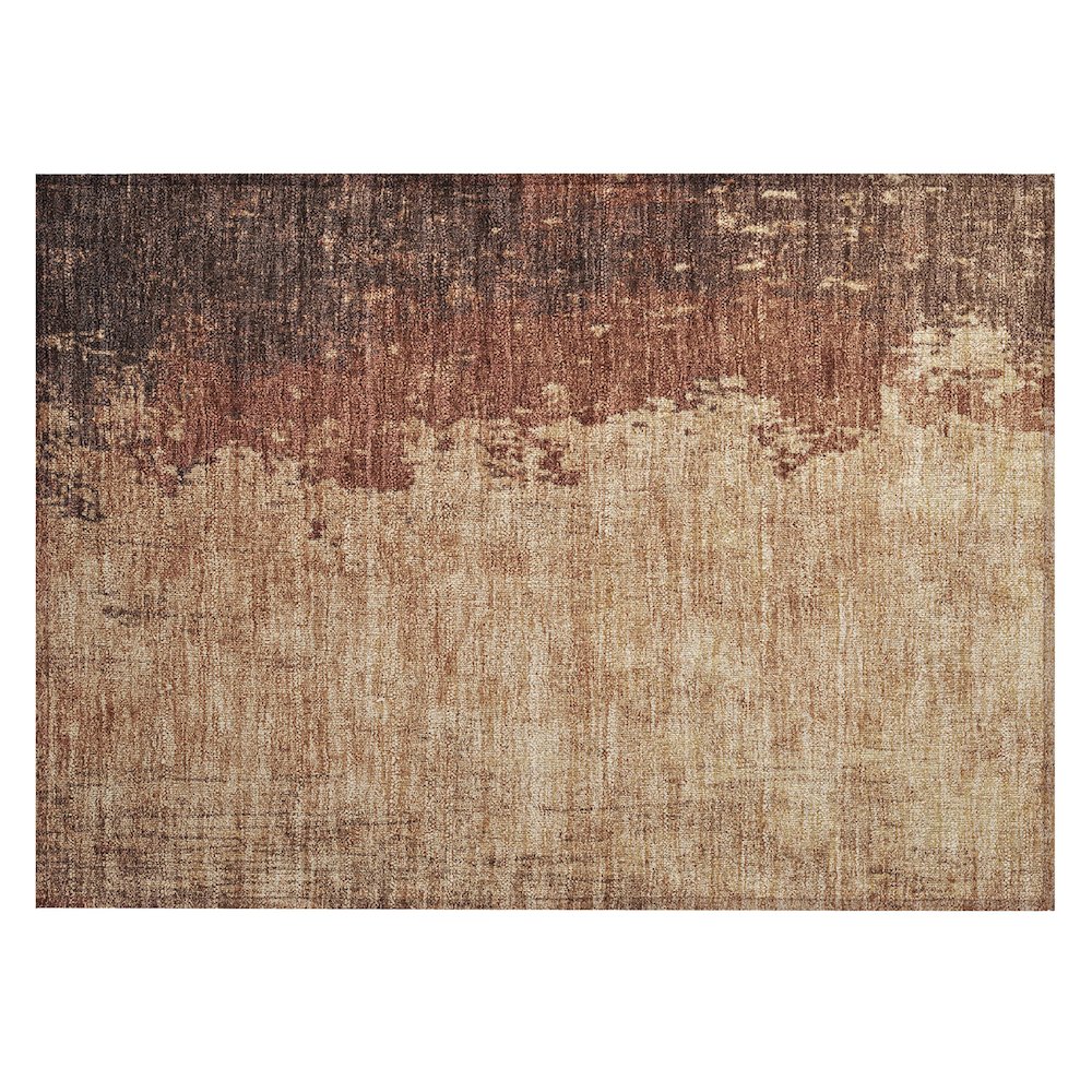 Machine Washable Indoor/Outdoor Chantille Paprika 1'8" x 2'6" Rug
