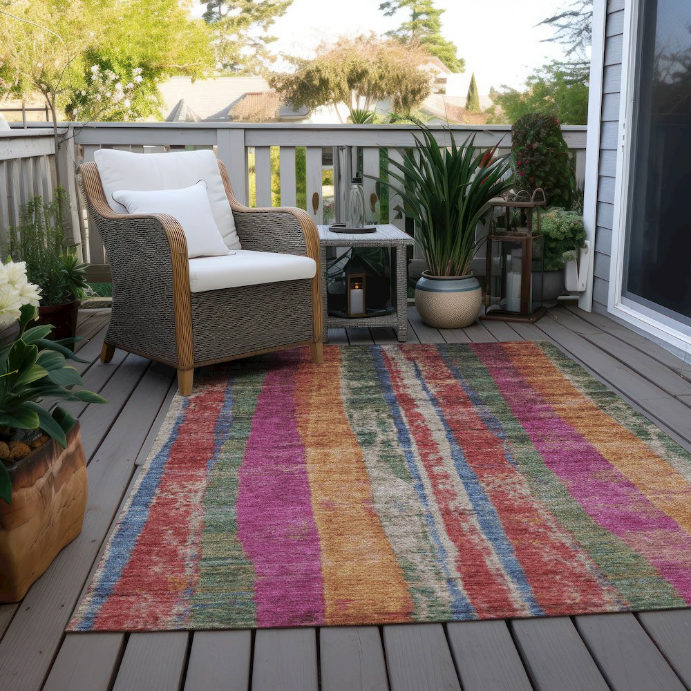 Machine Washable Indoor/Outdoor Chantille Putty 2'6" x 3'10" Rug