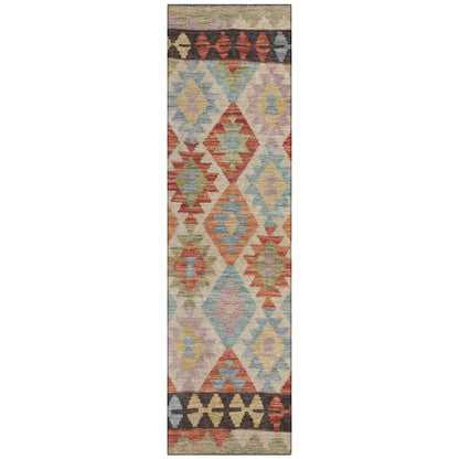 Machine Washable Indoor/Outdoor Chantille Paprika 2'3" x 7'6" Runner Rug