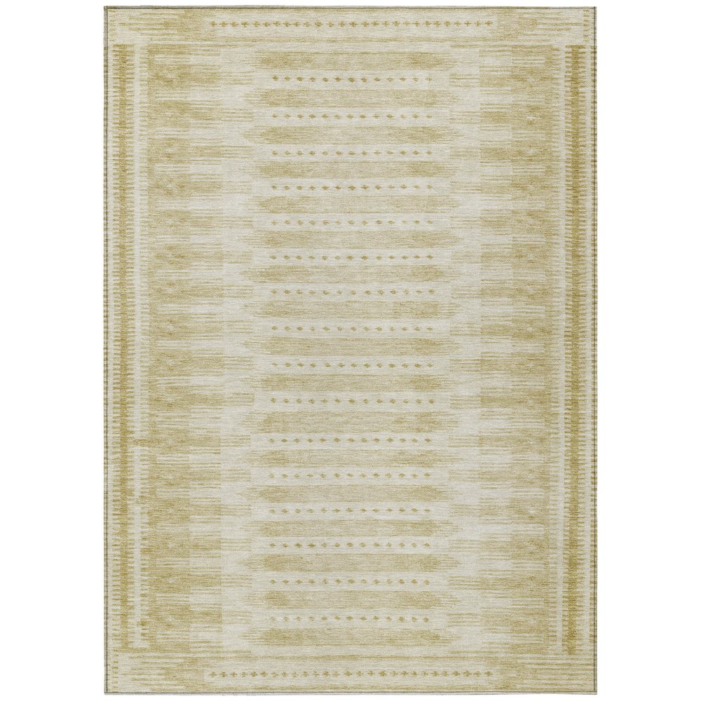 Machine Washable Indoor/Outdoor Chantille Gold 2'6" x 3'10" Rug