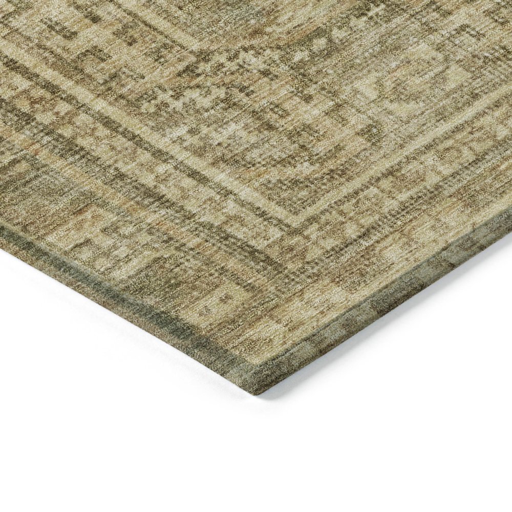 Machine Washable Indoor/Outdoor Chantille Khaki 1'8" x 2'6" Rug