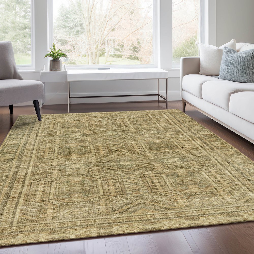 Machine Washable Indoor/Outdoor Chantille Khaki 2'6" x 3'10" Rug