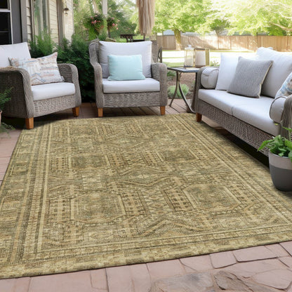 Machine Washable Indoor/Outdoor Chantille Khaki 2'6" x 3'10" Rug