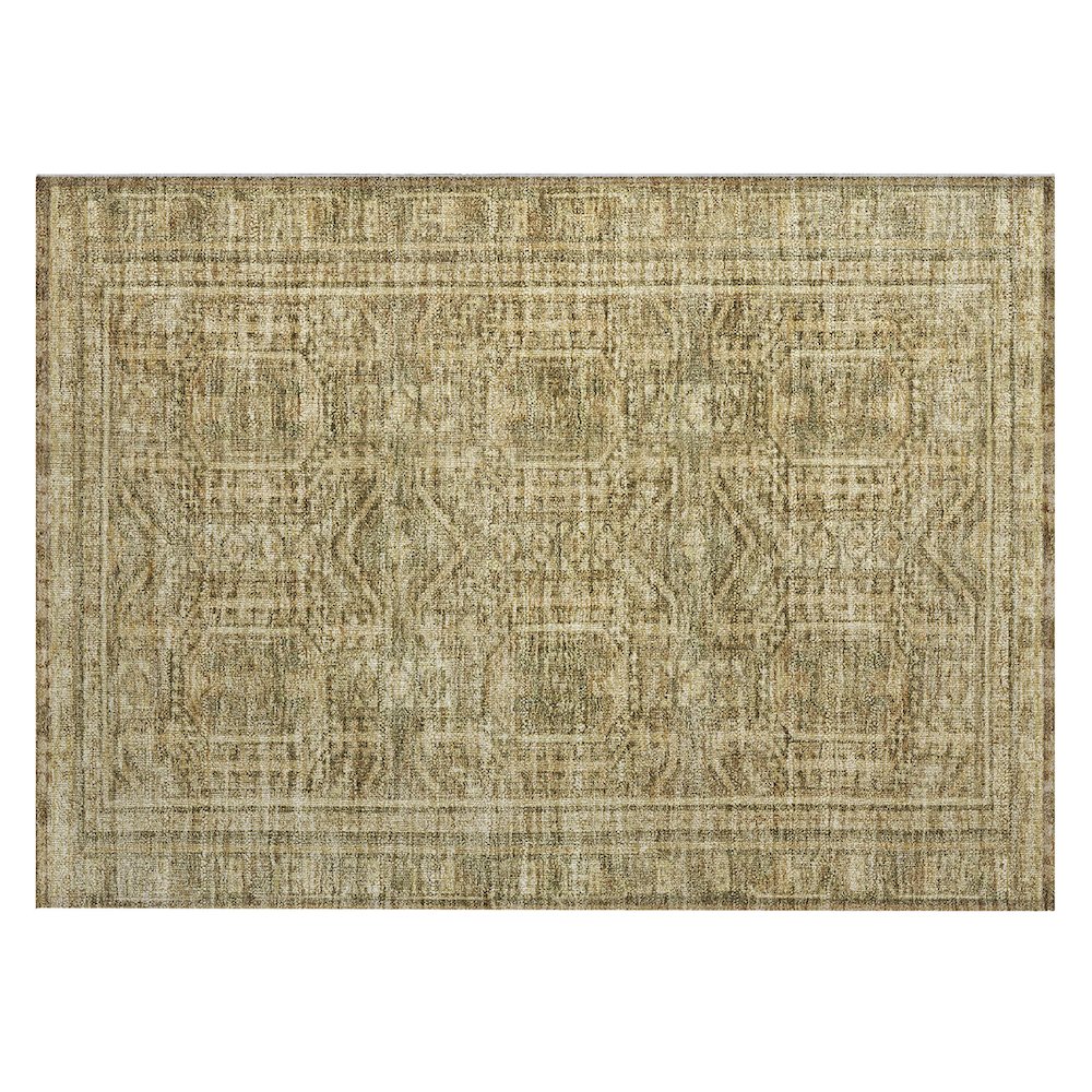 Machine Washable Indoor/Outdoor Chantille Khaki 1'8" x 2'6" Rug