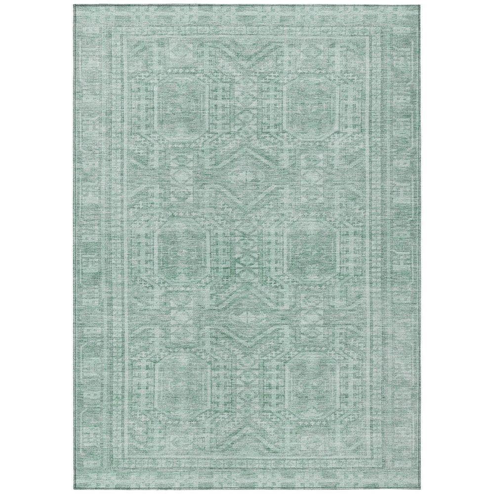 Machine Washable Indoor/Outdoor Chantille Teal 2'6" x 3'10" Rug