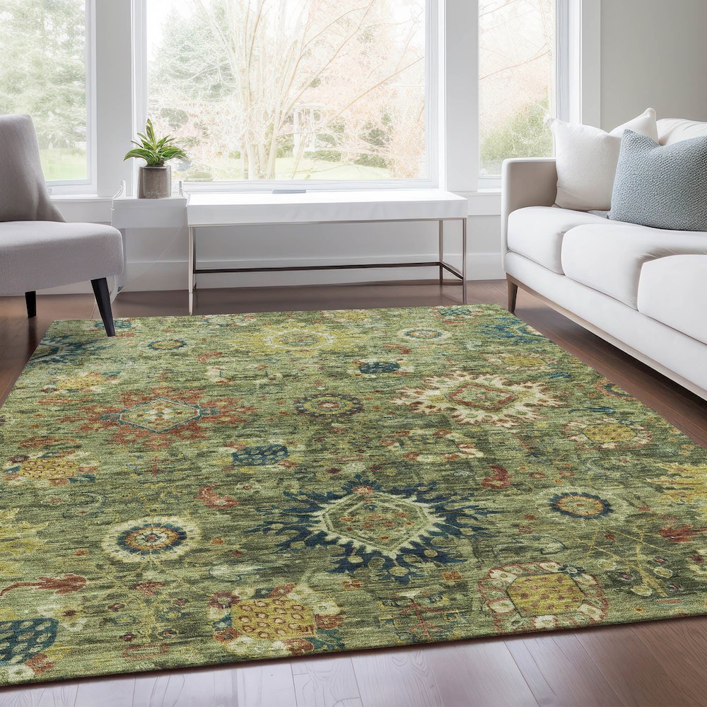Machine Washable Indoor/Outdoor Chantille Aloe 2'6" x 3'10" Rug