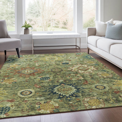 Machine Washable Indoor/Outdoor Chantille Aloe 2'6" x 3'10" Rug