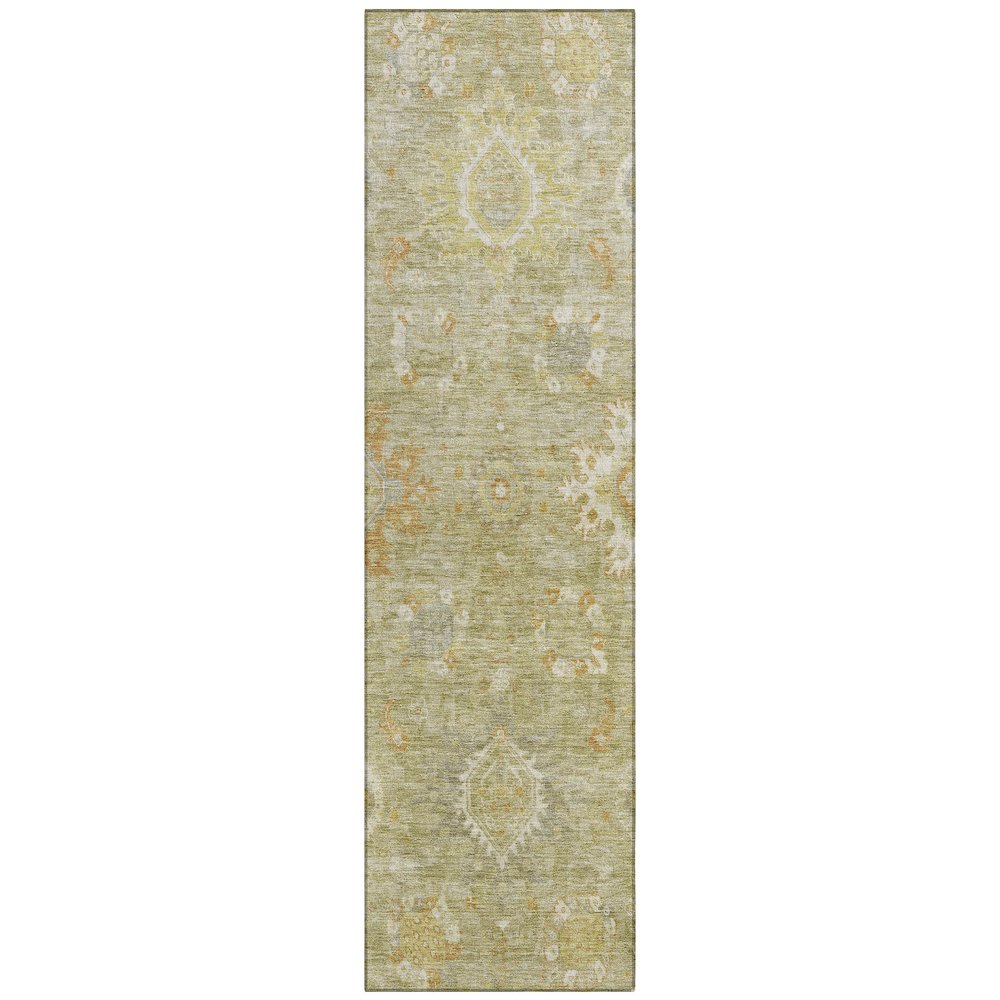 Machine Washable Indoor/Outdoor Chantille Sage 2'3" x 7'6" Runner Rug