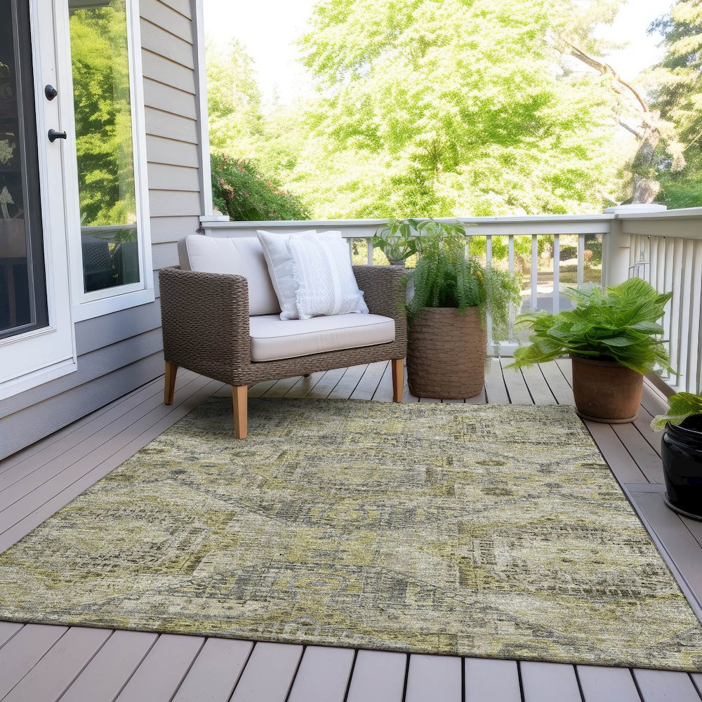 Machine Washable Indoor/Outdoor Chantille Khaki 2'6" x 3'10" Rug