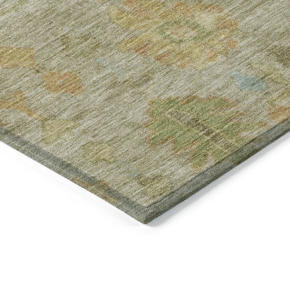 Machine Washable Indoor/Outdoor Chantille Khaki 1'8" x 2'6" Rug