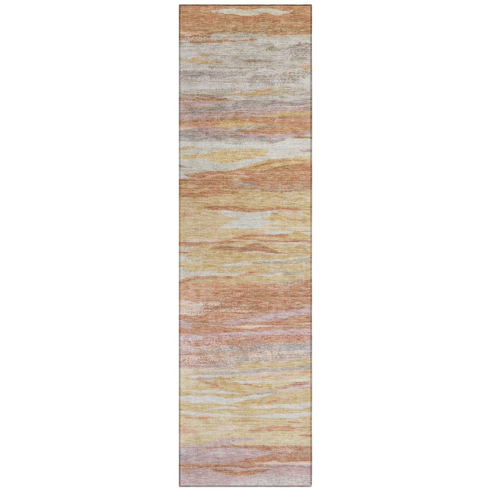 Machine Washable Indoor/Outdoor Chantille Salmon 2'3" x 7'6" Runner Rug