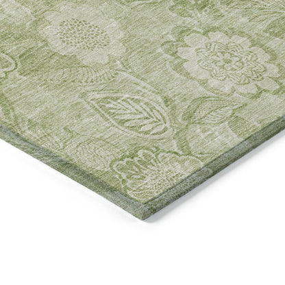 Machine Washable Indoor/Outdoor Chantille Sage 1'8" x 2'6" Rug