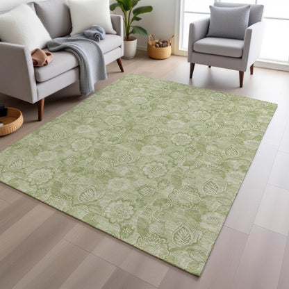 Machine Washable Indoor/Outdoor Chantille Sage 2'6" x 3'10" Rug