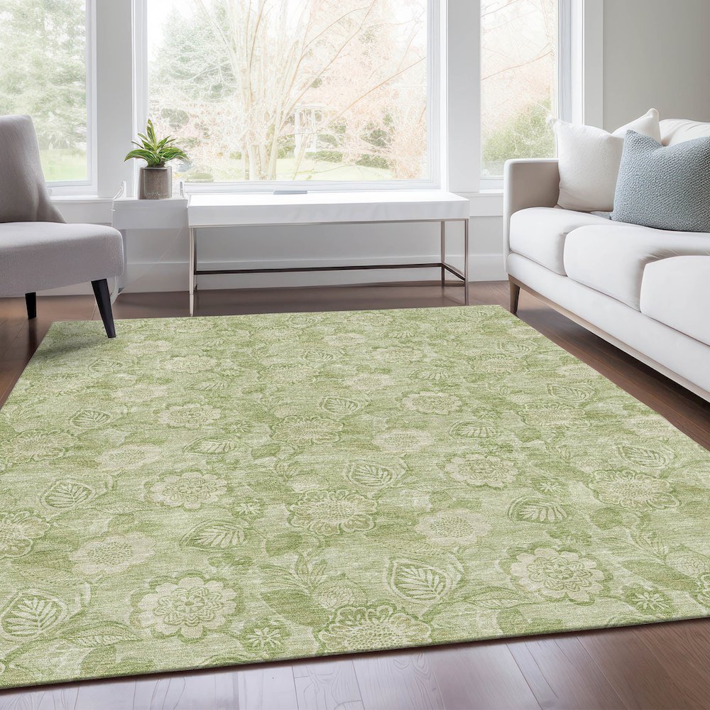 Machine Washable Indoor/Outdoor Chantille Sage 2'6" x 3'10" Rug