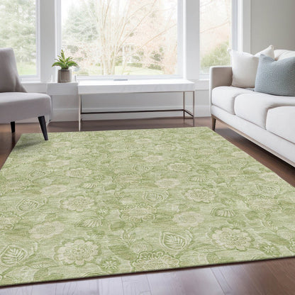 Machine Washable Indoor/Outdoor Chantille Sage 2'6" x 3'10" Rug