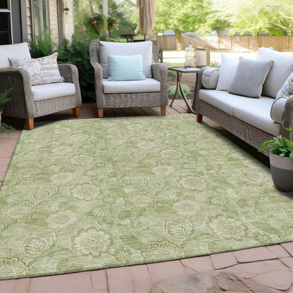 Machine Washable Indoor/Outdoor Chantille Sage 2'6" x 3'10" Rug