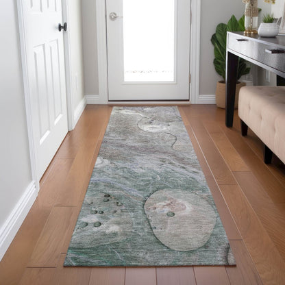 Machine Washable Indoor/Outdoor Chantille Khaki 2'3" x 7'6" Runner Rug