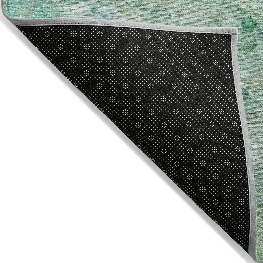 Machine Washable Indoor/Outdoor Chantille Teal 1'8" x 2'6" Rug