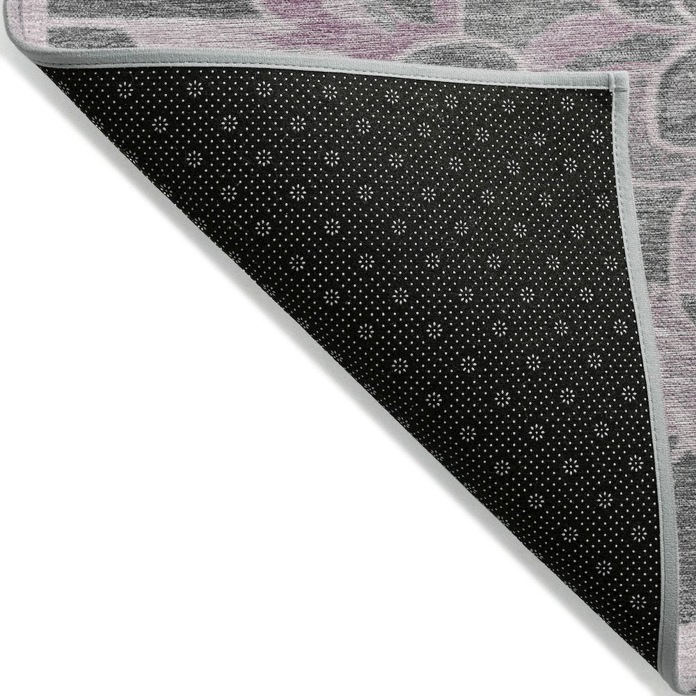 Machine Washable Indoor/Outdoor Chantille Pink 1'8" x 2'6" Rug