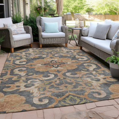 Machine Washable Indoor/Outdoor Chantille Terracotta 2'6" x 3'10" Rug