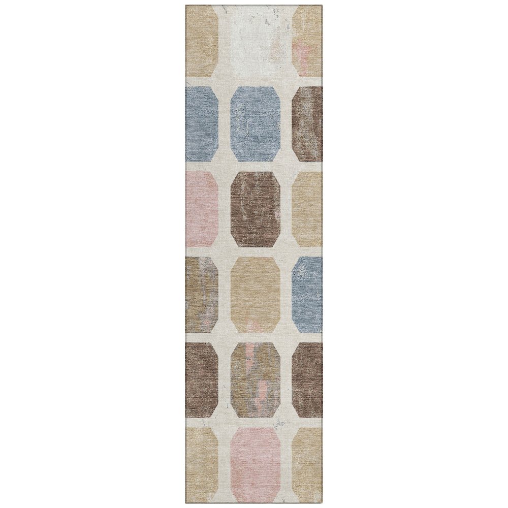Machine Washable Indoor/Outdoor Chantille Linen 2'3" x 7'6" Runner Rug