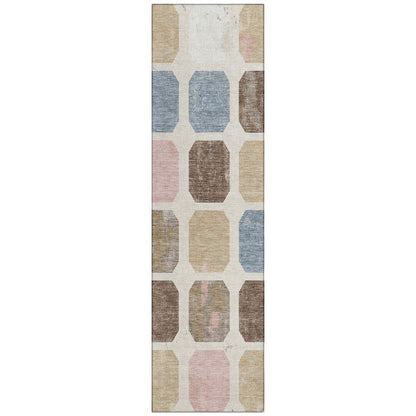 Machine Washable Indoor/Outdoor Chantille Linen 2'3" x 7'6" Runner Rug