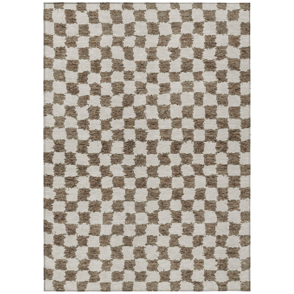 Machine Washable Indoor/Outdoor Chantille Brown 2'6" x 3'10" Rug