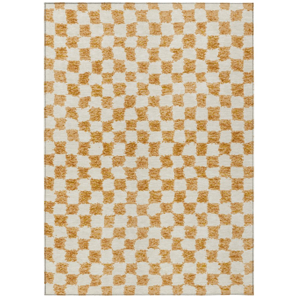 Machine Washable Indoor/Outdoor Chantille Orange 2'6" x 3'10" Rug