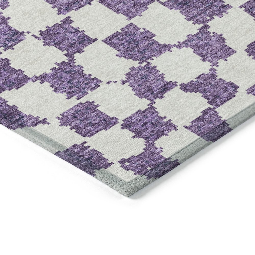 Machine Washable Indoor/Outdoor Chantille Purple 1'8" x 2'6" Rug