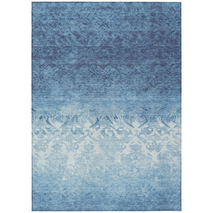 Machine Washable Indoor/Outdoor Chantille Denim 2'6" x 3'10" Rug