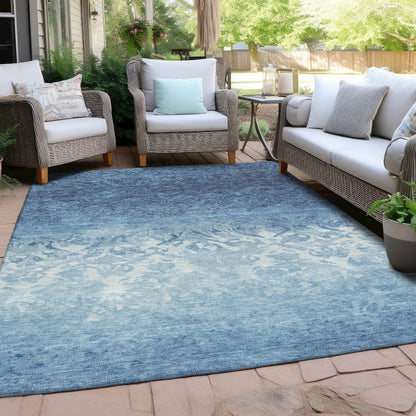Machine Washable Indoor/Outdoor Chantille Denim 2'6" x 3'10" Rug