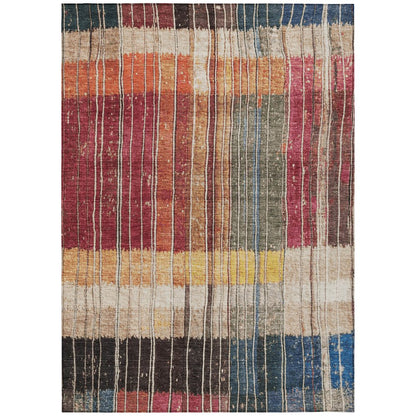 Machine Washable Indoor/Outdoor Chantille Beige 2'6" x 3'10" Rug