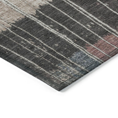 Machine Washable Indoor/Outdoor Chantille Mauve 1'8" x 2'6" Rug