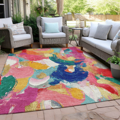 Machine Washable Indoor/Outdoor Chantille Blush 2'6" x 3'10" Rug