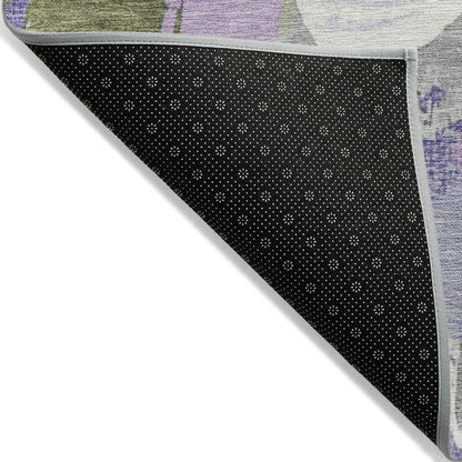 Machine Washable Indoor/Outdoor Chantille Lavender 1'8" x 2'6" Rug