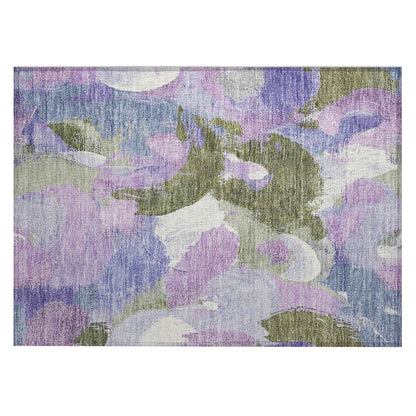 Machine Washable Indoor/Outdoor Chantille Lavender 1'8" x 2'6" Rug