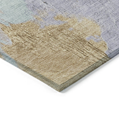 Machine Washable Indoor/Outdoor Chantille Lavender 1'8" x 2'6" Rug