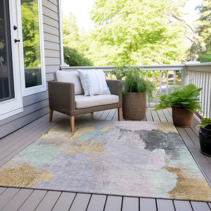 Machine Washable Indoor/Outdoor Chantille Lavender 2'6" x 3'10" Rug