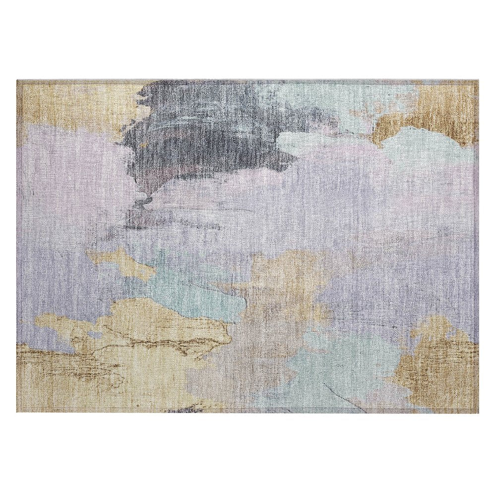 Machine Washable Indoor/Outdoor Chantille Lavender 1'8" x 2'6" Rug