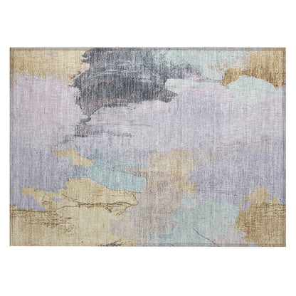 Machine Washable Indoor/Outdoor Chantille Lavender 1'8" x 2'6" Rug