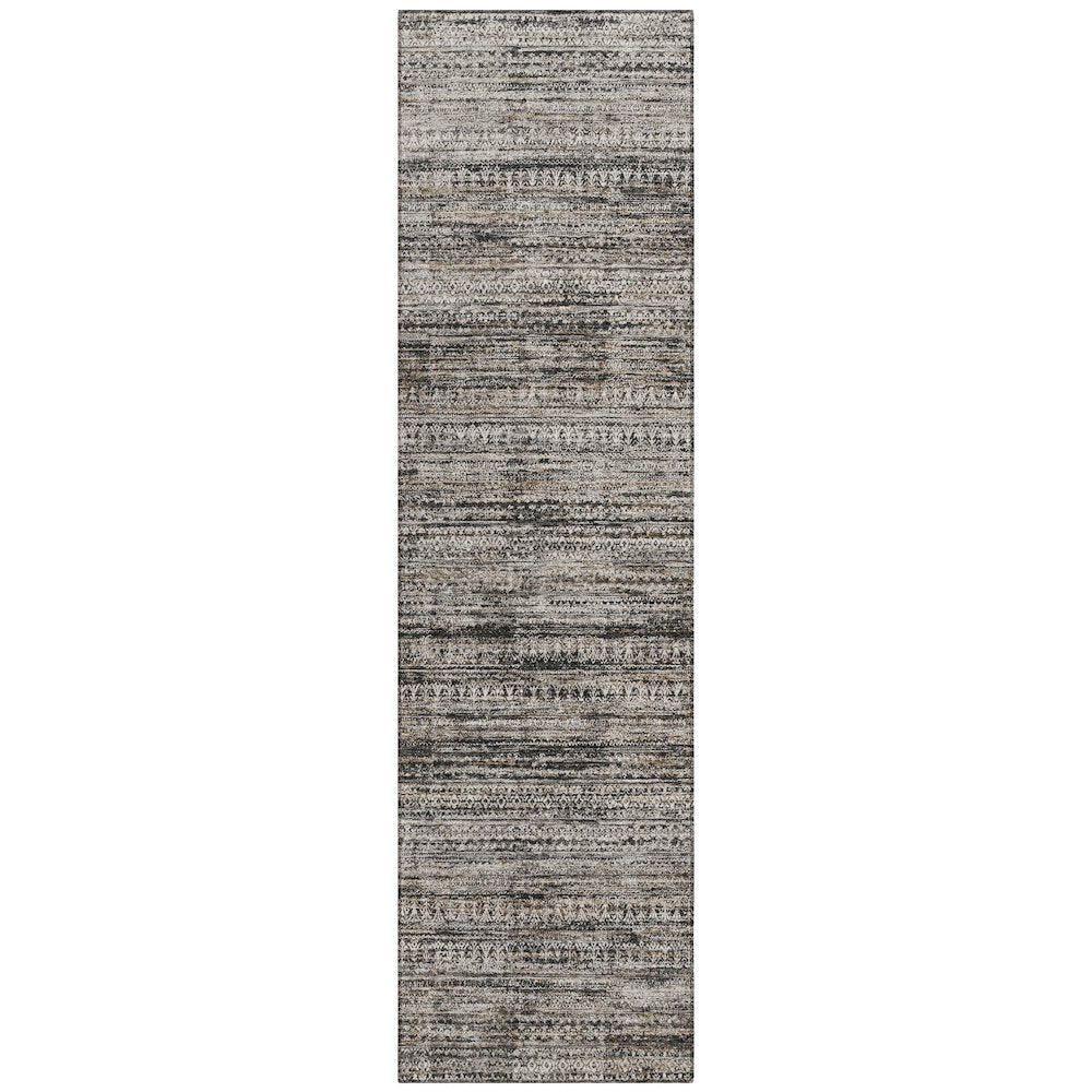 Machine Washable Indoor/Outdoor Chantille Taupe 2'3" x 7'6" Runner Rug