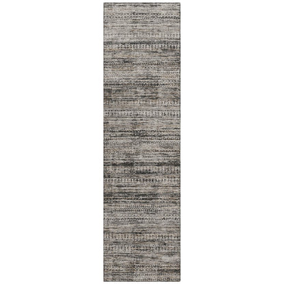 Machine Washable Indoor/Outdoor Chantille Taupe 2'3" x 7'6" Runner Rug