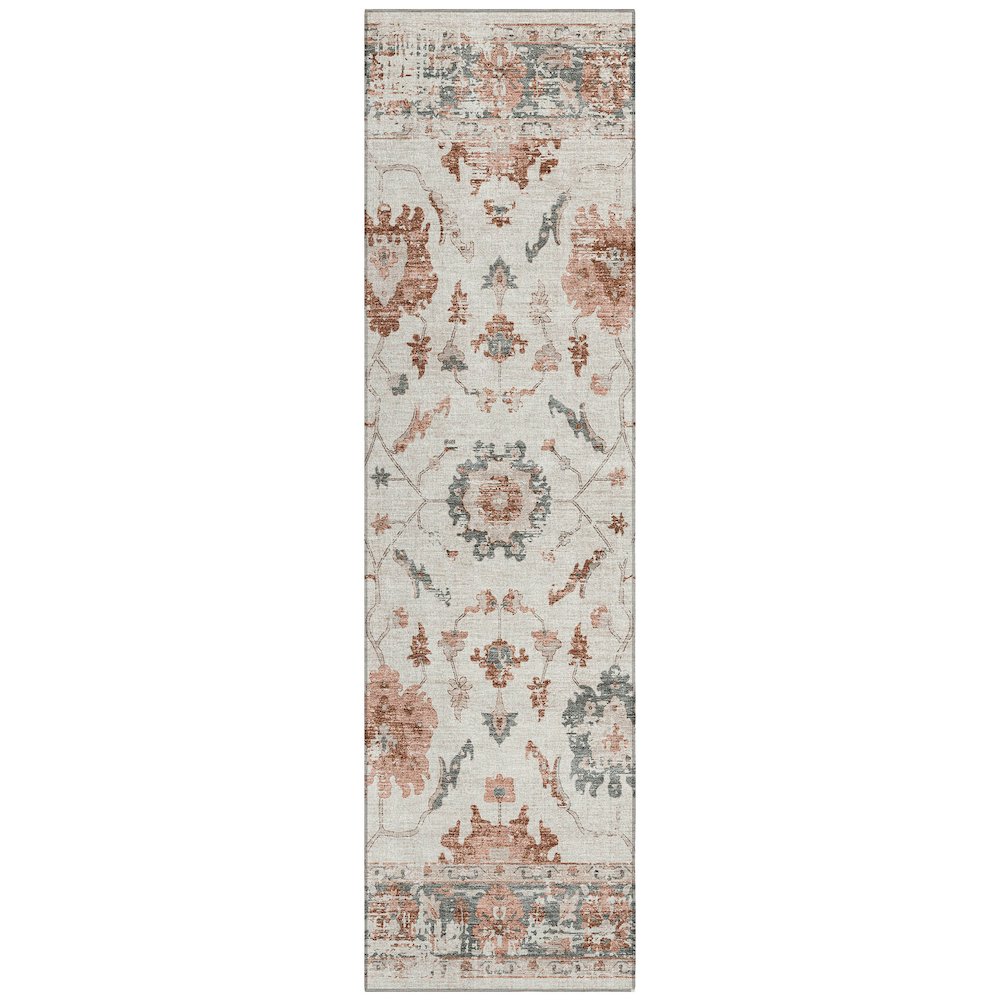 Machine Washable Indoor/Outdoor Chantille Linen 2'3" x 7'6" Runner Rug