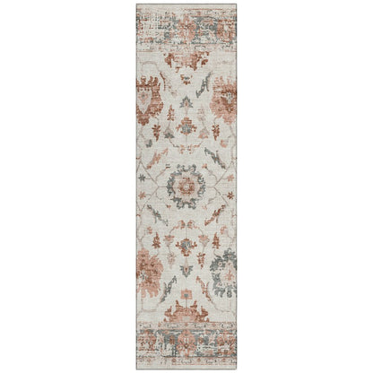 Machine Washable Indoor/Outdoor Chantille Linen 2'3" x 7'6" Runner Rug