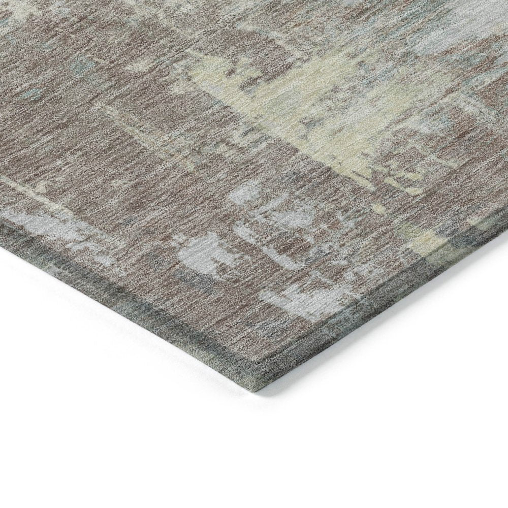 Machine Washable Indoor/Outdoor Chantille Tan 1'8" x 2'6" Rug