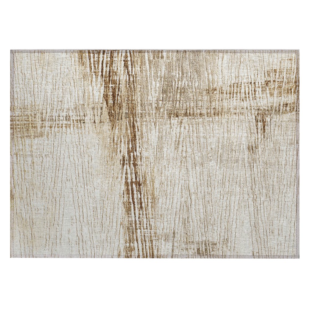 Machine Washable Indoor/Outdoor Chantille Ivory 1'8" x 2'6" Rug