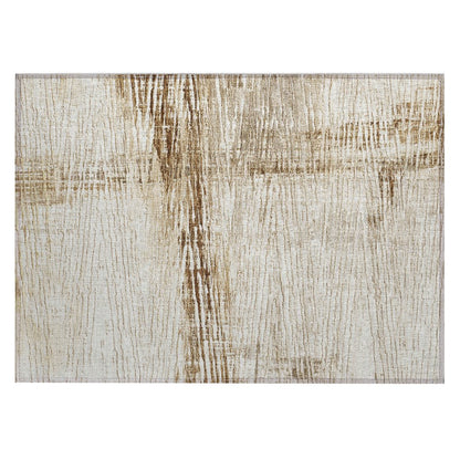 Machine Washable Indoor/Outdoor Chantille Ivory 1'8" x 2'6" Rug