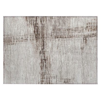 Machine Washable Indoor/Outdoor Chantille Taupe 1'8" x 2'6" Rug