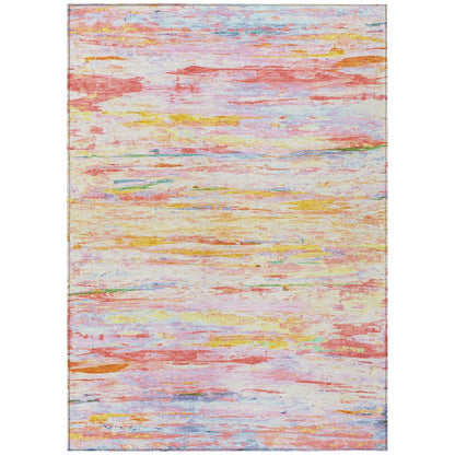 Machine Washable Indoor/Outdoor Chantille Coral 2'6" x 3'10" Rug